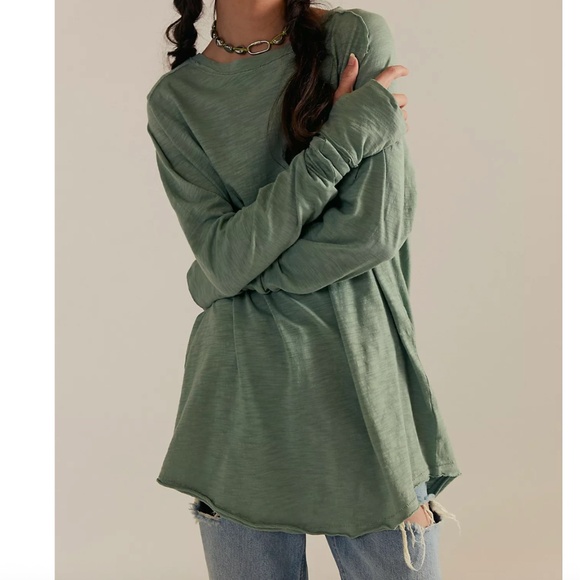 We The Free Tops - Free People We The Free Arden Tee Washed Army